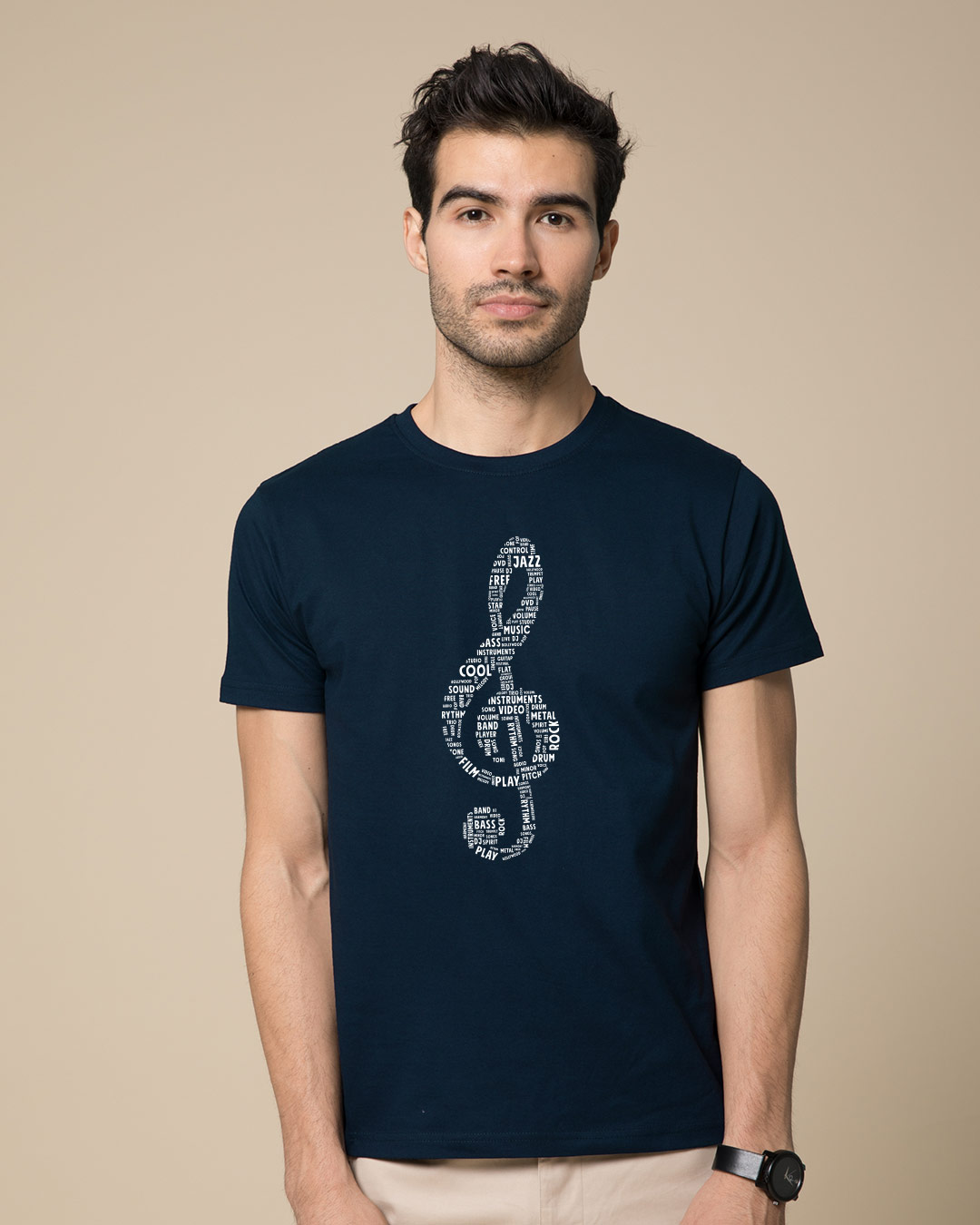 Shop Love Music Half Sleeve T-Shirt-Back