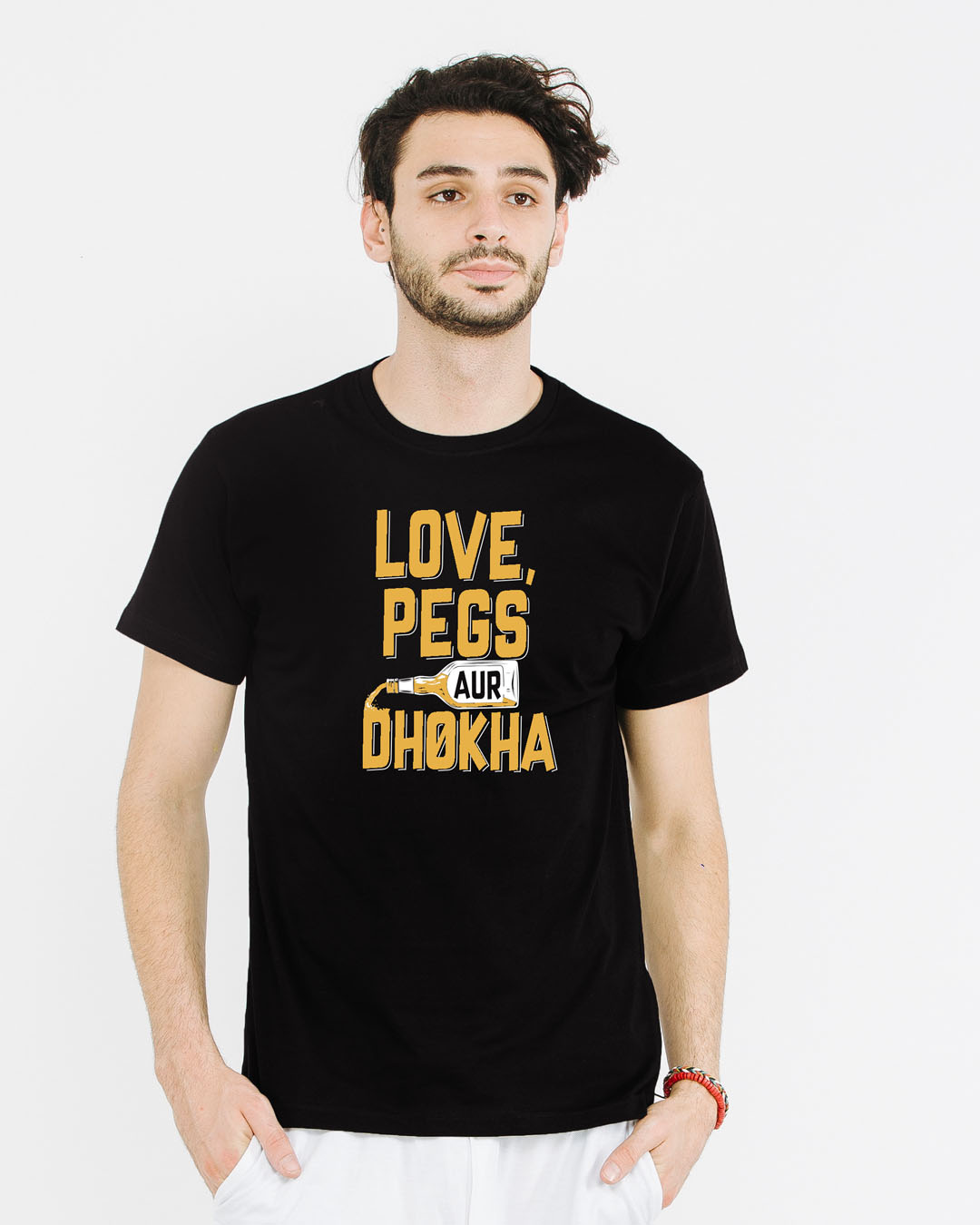 Shop Love Pegs Aur Dhoka Half Sleeve T-Shirt-Back