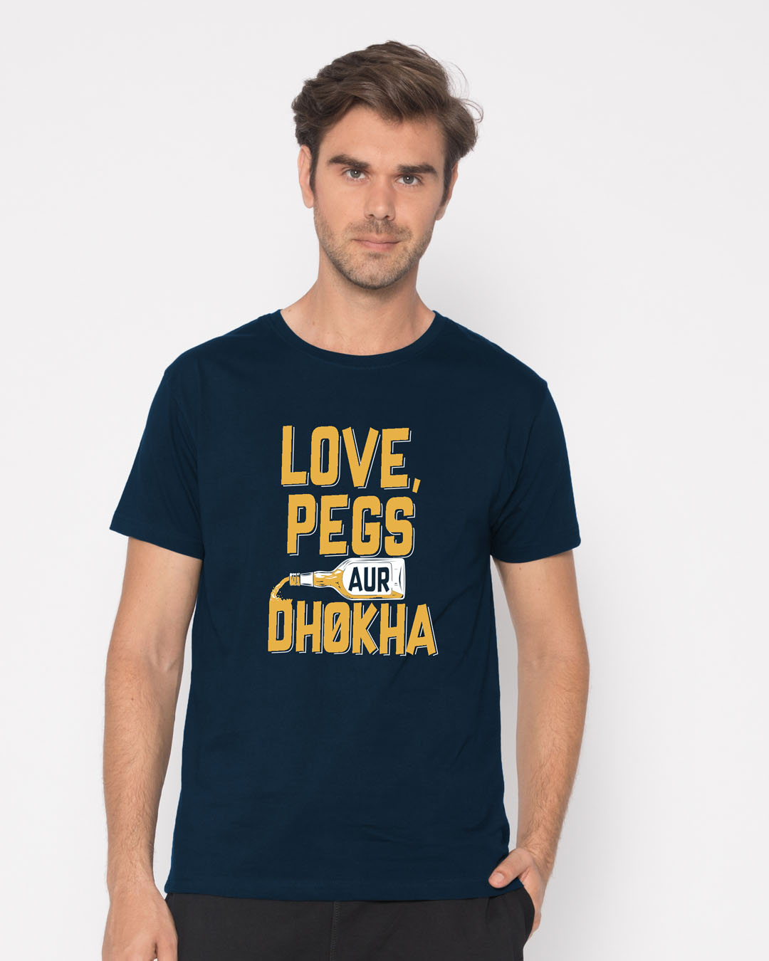 Shop Love Pegs Aur Dhoka Half Sleeve T-Shirt-Back