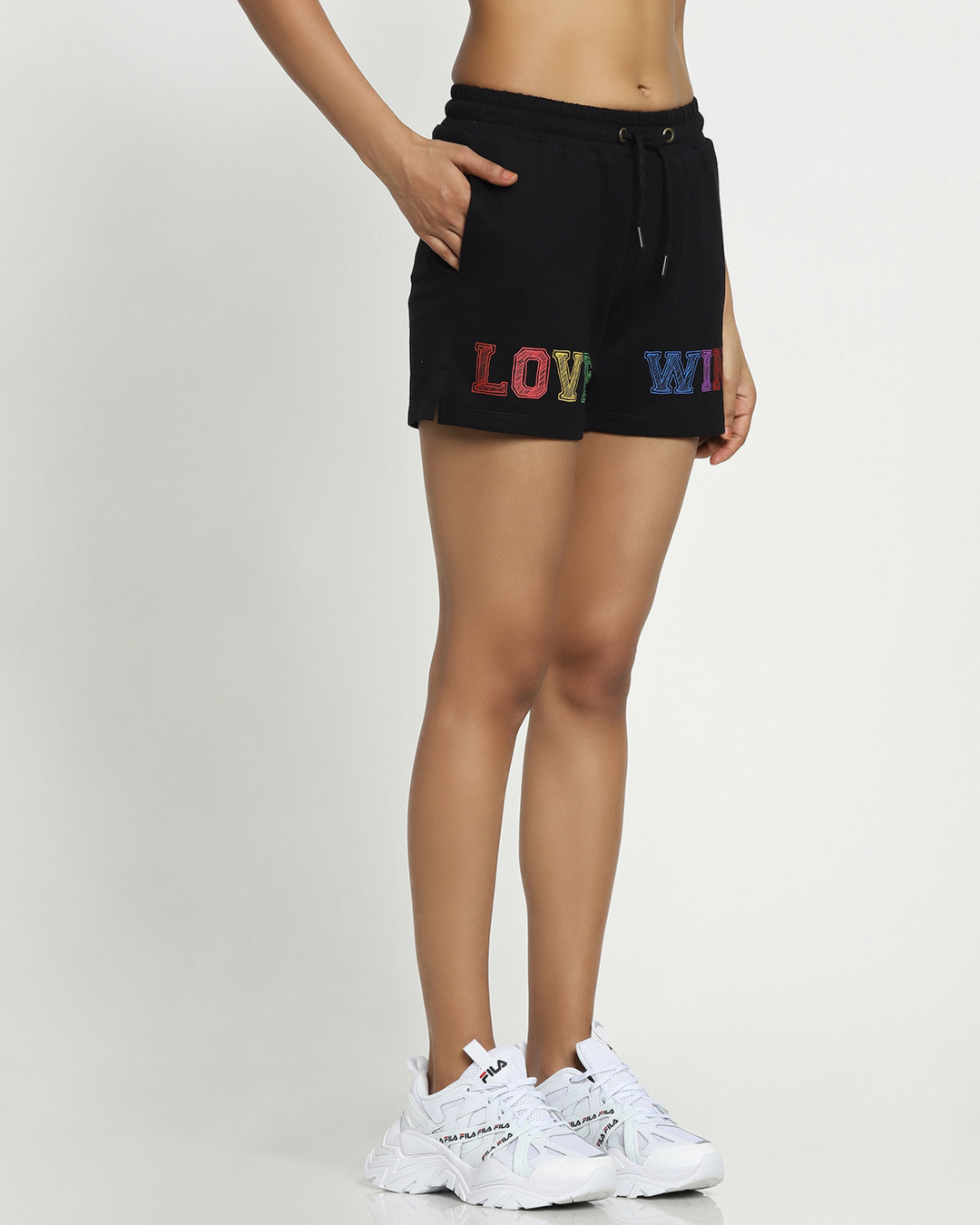 Shop Love Wins ! Basic Shorts-Back