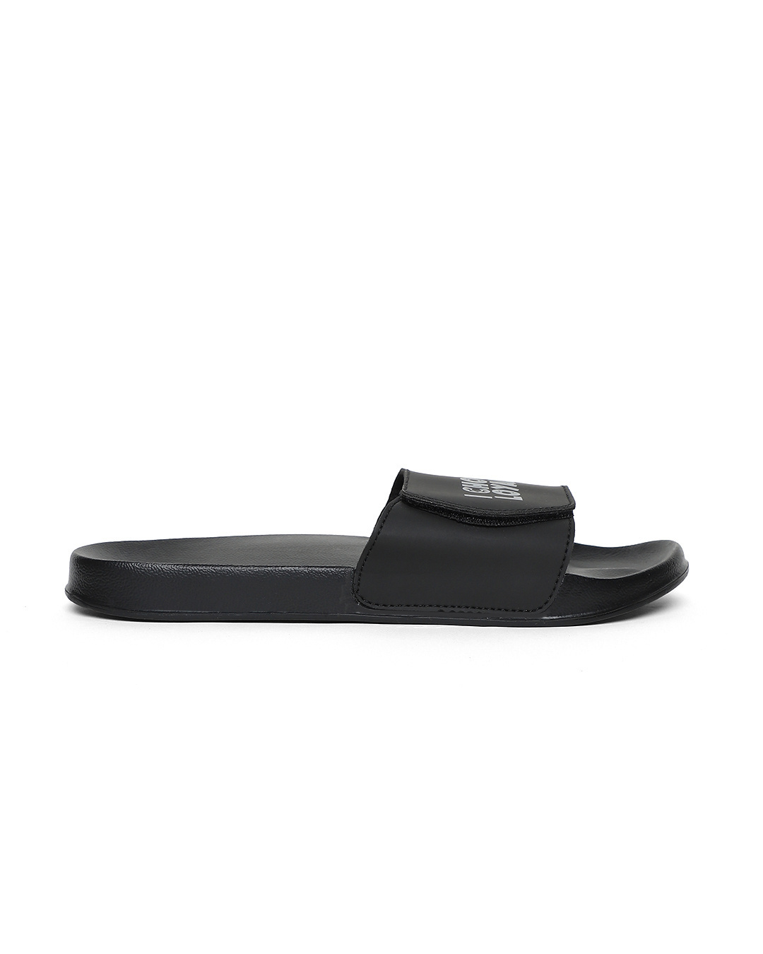 Buy Men's Black Relax Printed Adjustable Strap Comfysole Sliders Online in  India at Bewakoof