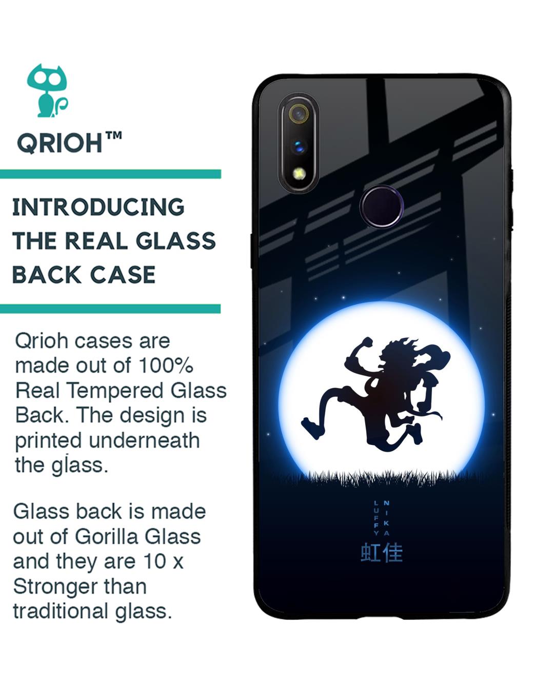 Shop Luffy Nika Premium Glass Case for Realme 3 Pro (Shock Proof, Scratch Resistant)-Back