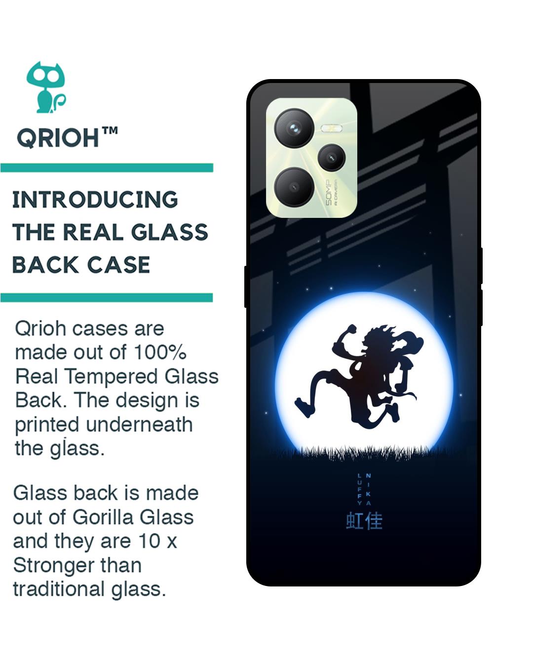 Shop Luffy Nika Premium Glass Case for Realme C35(Shock Proof, Scratch Resistant)-Back