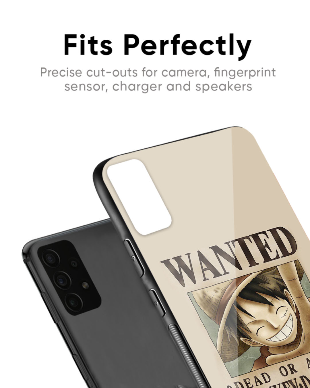 Shop Luffy Wanted Premium Glass Case for Redmi Note 12 Pro+ 5G (Shock Proof, Scratch Resistant)-Back