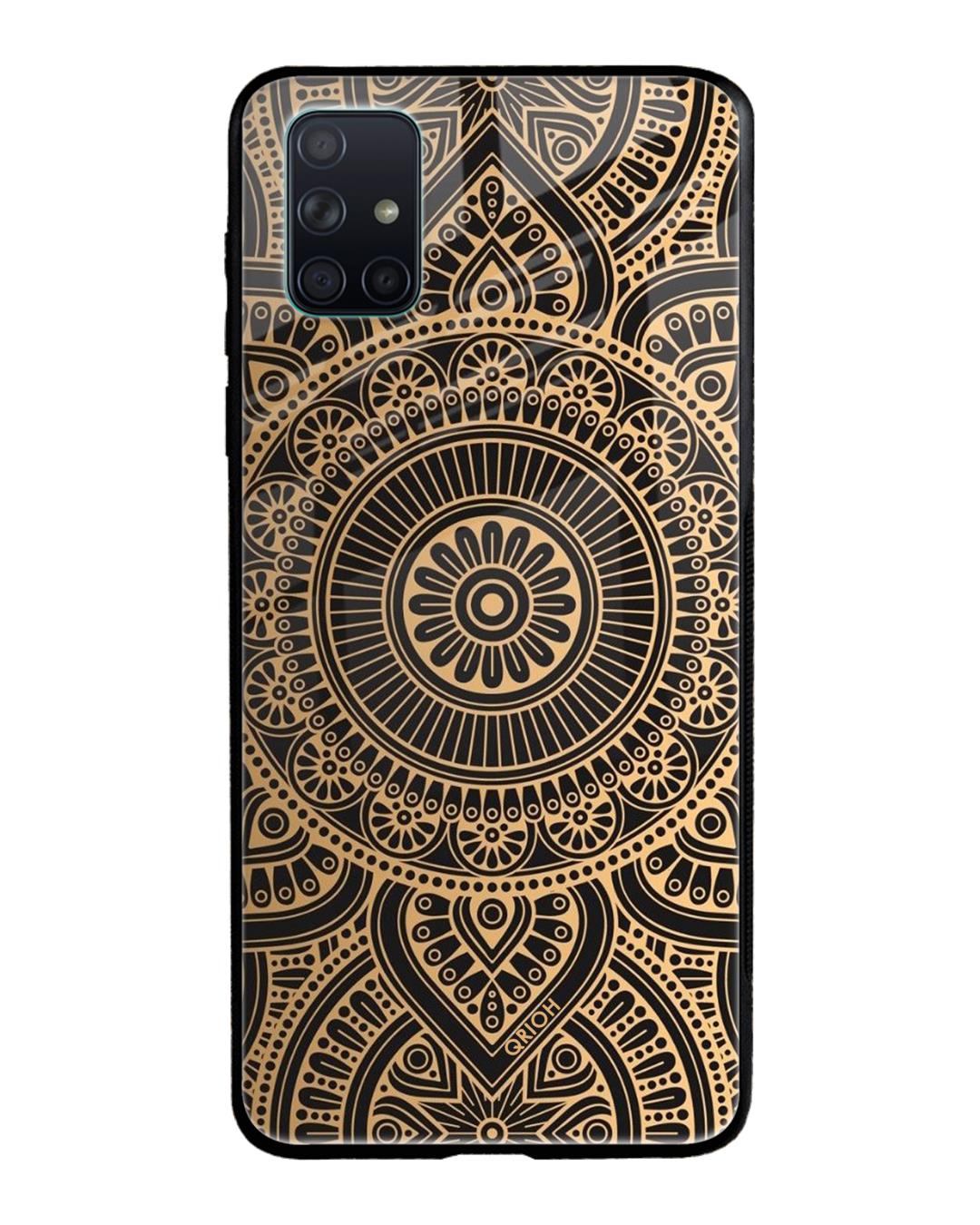 Buy Luxury Mandala Printed Premium Glass Cover For Samsung Galaxy A51