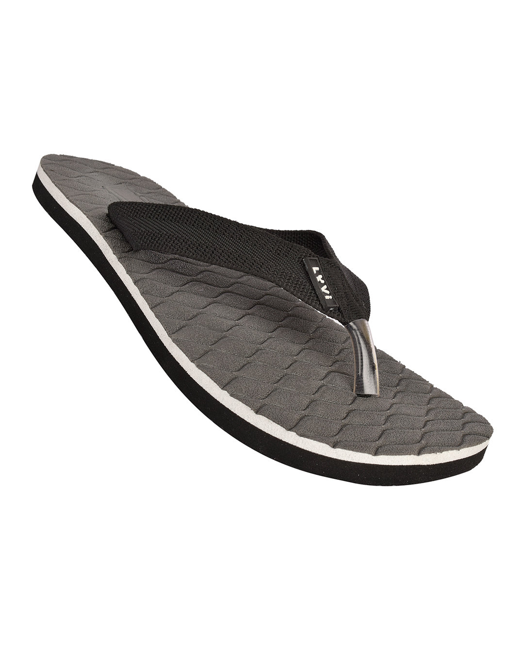 Shop Klassich Grey Color Casual Flip Flop's For Men-Back
