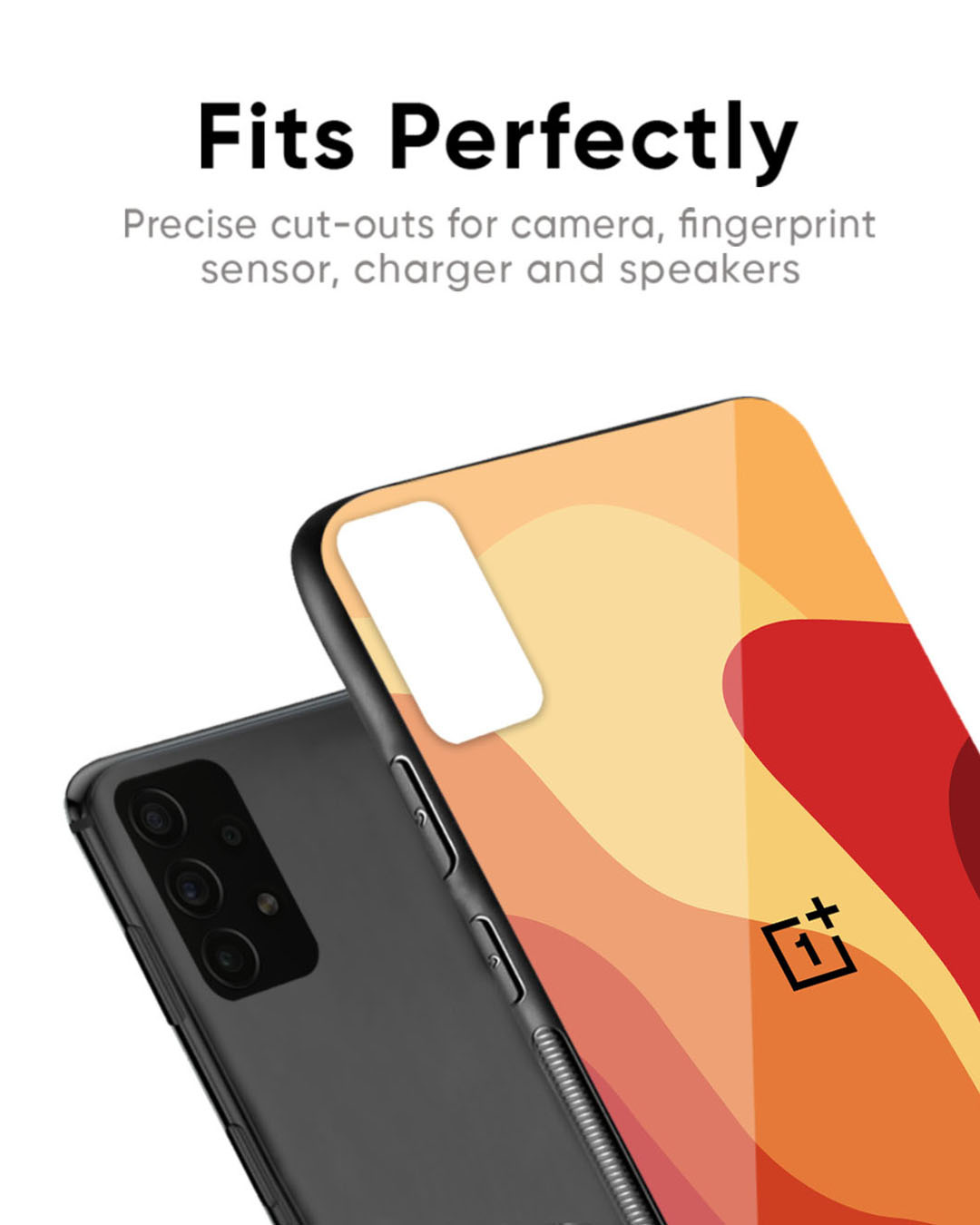 Shop Magma Color Pattern Premium Glass Case for OnePlus 7 (Shock Proof, Scratch Resistant)-Back