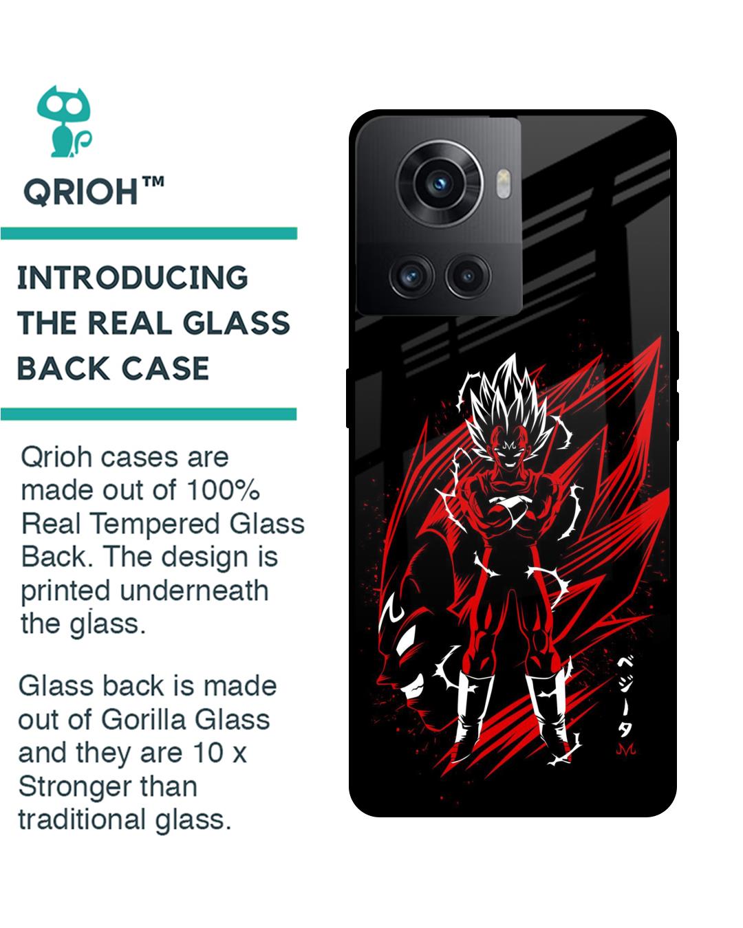 Shop Majin Warrior Premium Glass Case for Oneplus 10R 5G (Shock Proof,Scratch Resistant)-Back