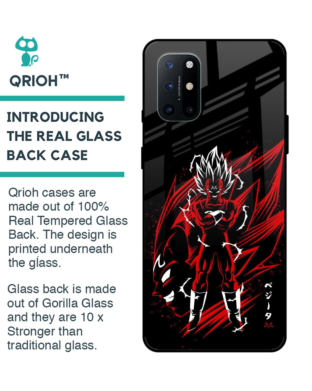 Shop Majin Warrior Premium Glass Case for OnePlus 8T (Shock Proof,Scratch Resistant)-Back