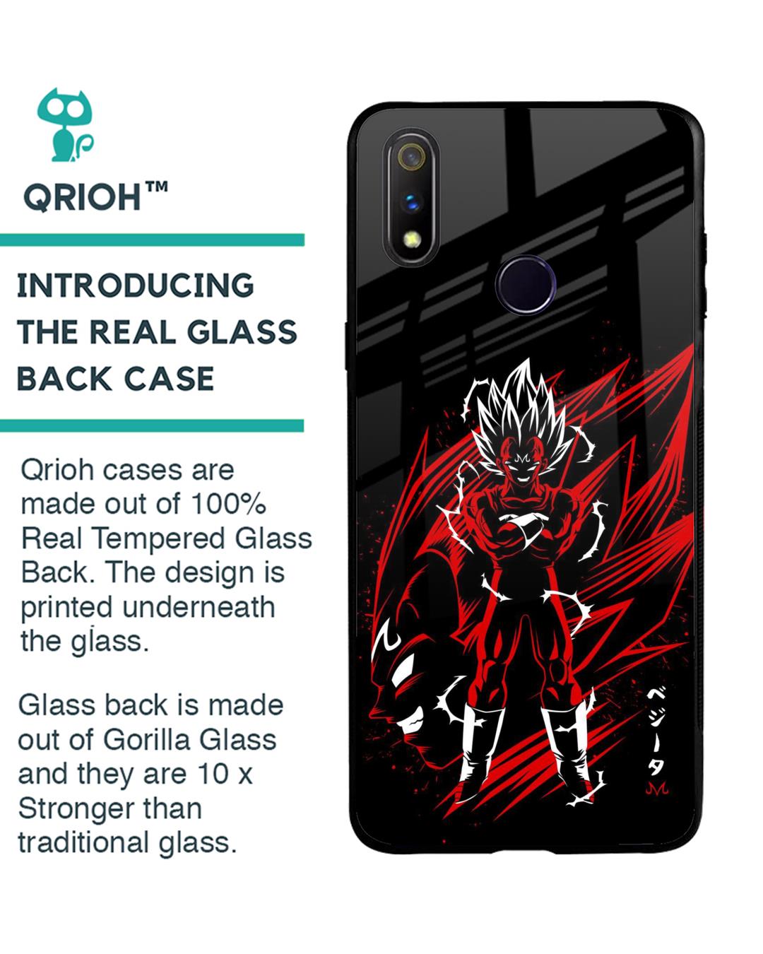 Shop Majin Warrior Premium Glass Case for Realme 3 Pro (Shock Proof, Scratch Resistant)-Back