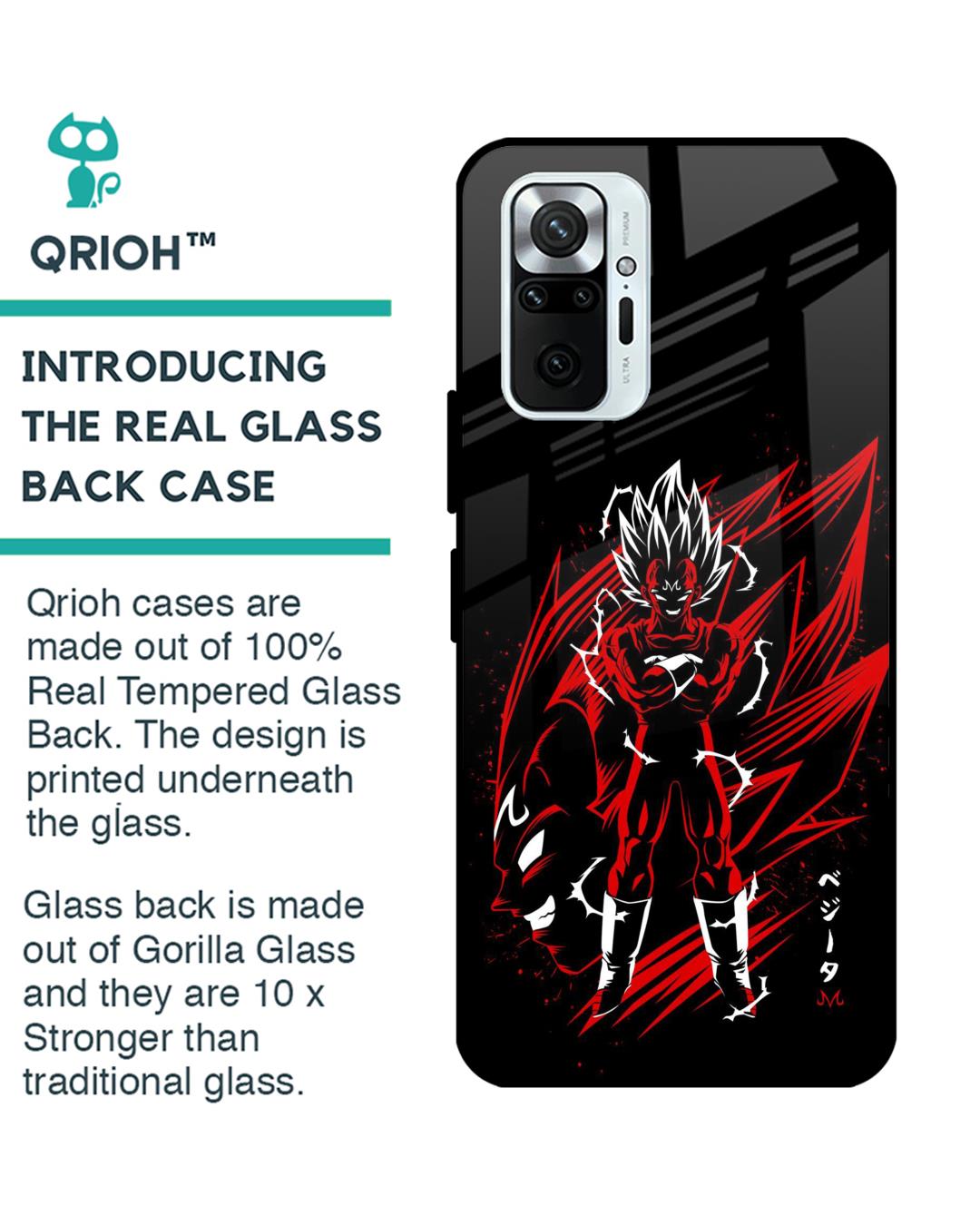 Shop Majin Warrior Premium Glass Case for Redmi Note 10 Pro (Shock Proof,Scratch Resistant)-Back
