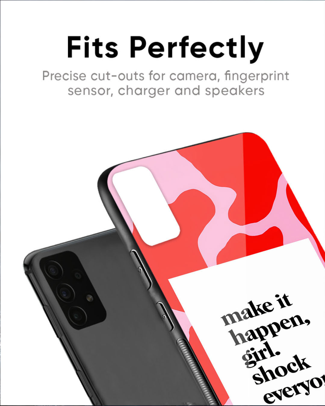 Shop Make it happen Premium Glass Case for Poco X6 Pro 5G(Shock Proof, Scratch Resistant)-Back