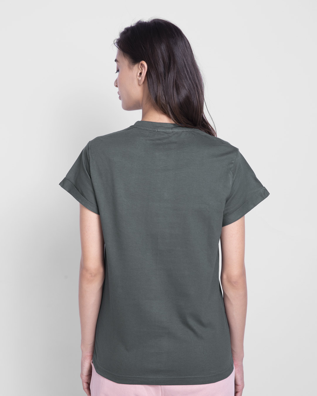 Shop Make Peace Tricolor Boyfriend T-Shirt-Back