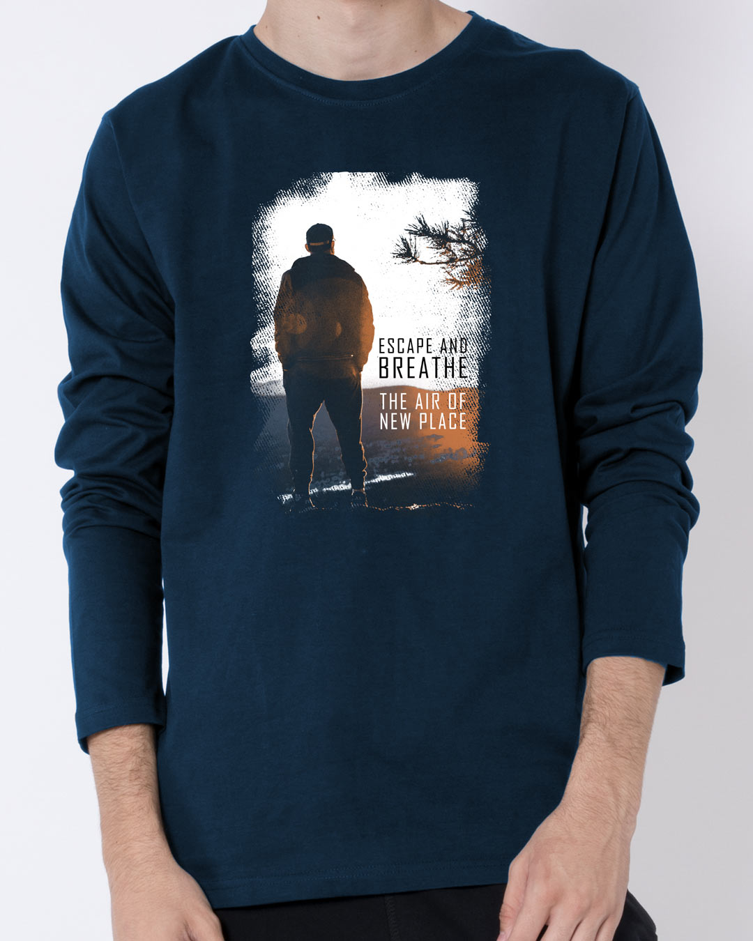 Shop Men's Blue Make Tracks Graphic Printed T-shirt-Back