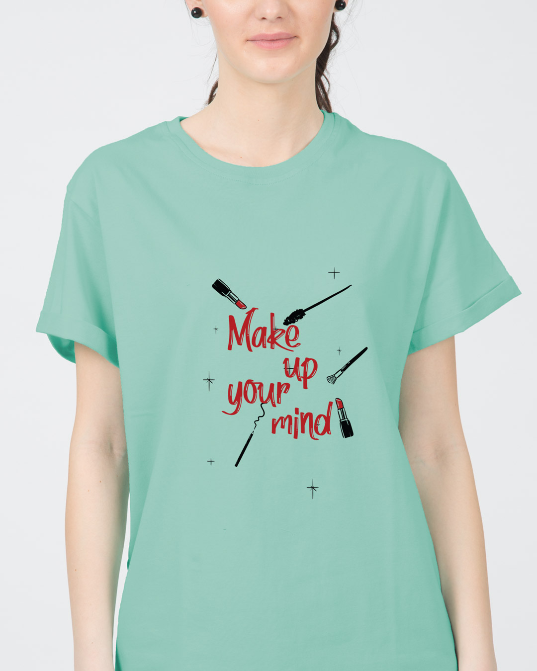 Shop Make Up Your Mind Boyfriend T-Shirt-Back