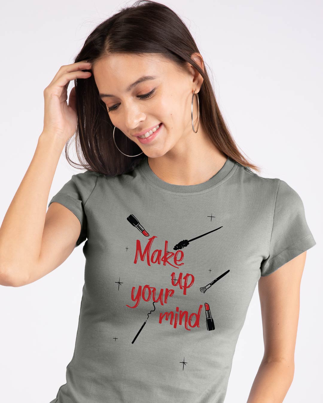 Shop Make Up Your Mind Half Sleeve T-Shirt-Back