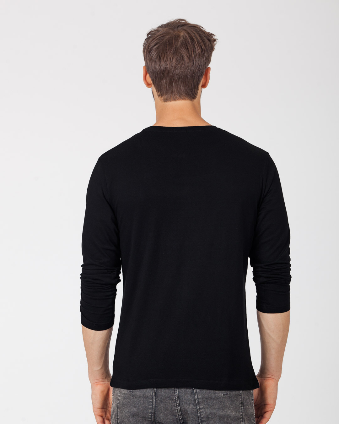 Shop Man Of Steel Emblem Full Sleeve T-Shirt (SL)-Back