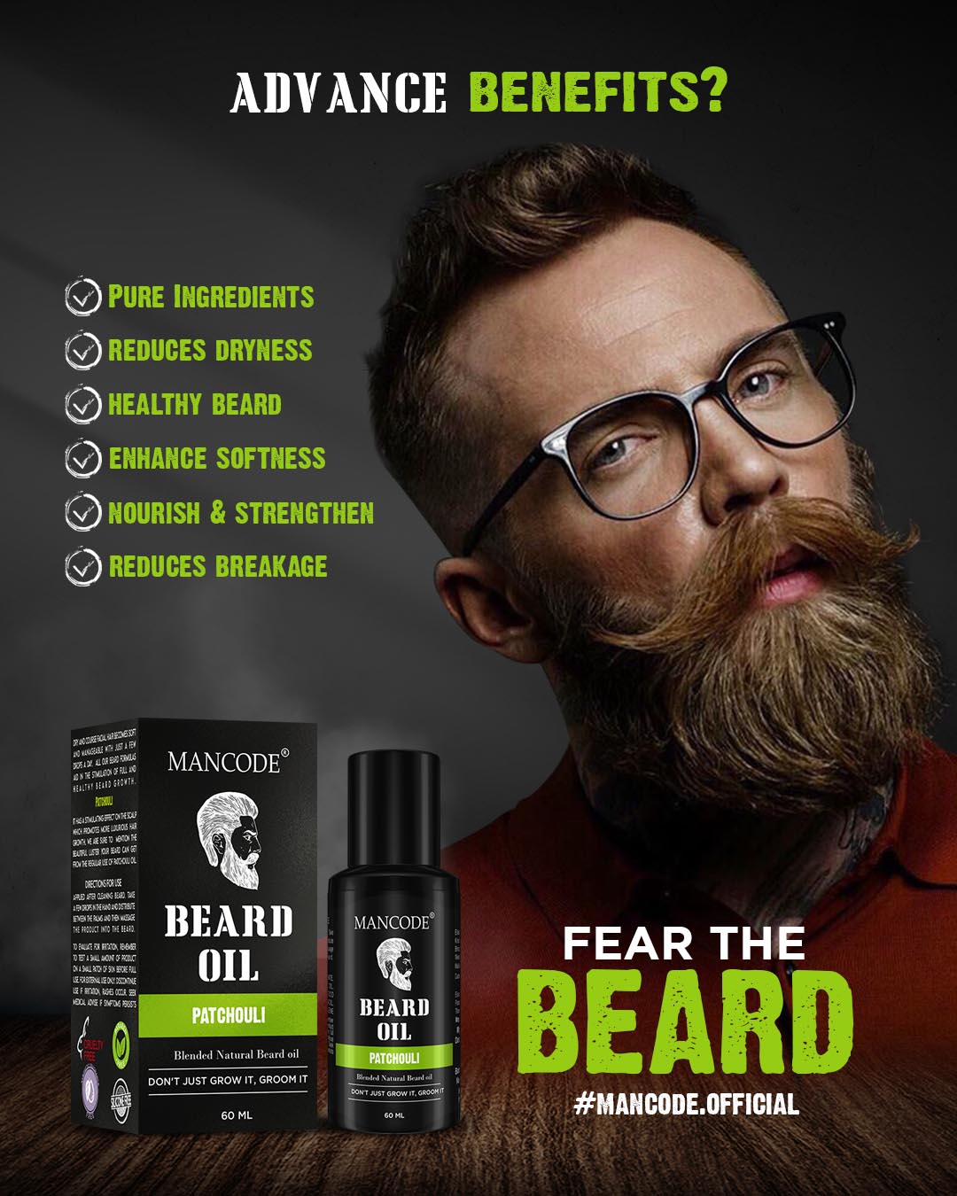 ShopBeard Oil Patchouli 60ml-Design