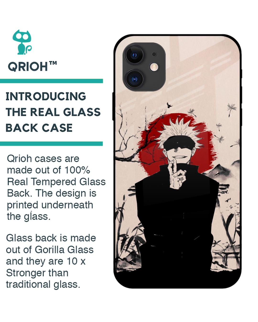 Shop Manga Series Premium Glass Case for Apple iPhone 12 Mini (Shock Proof,Scratch Resistant)-Back