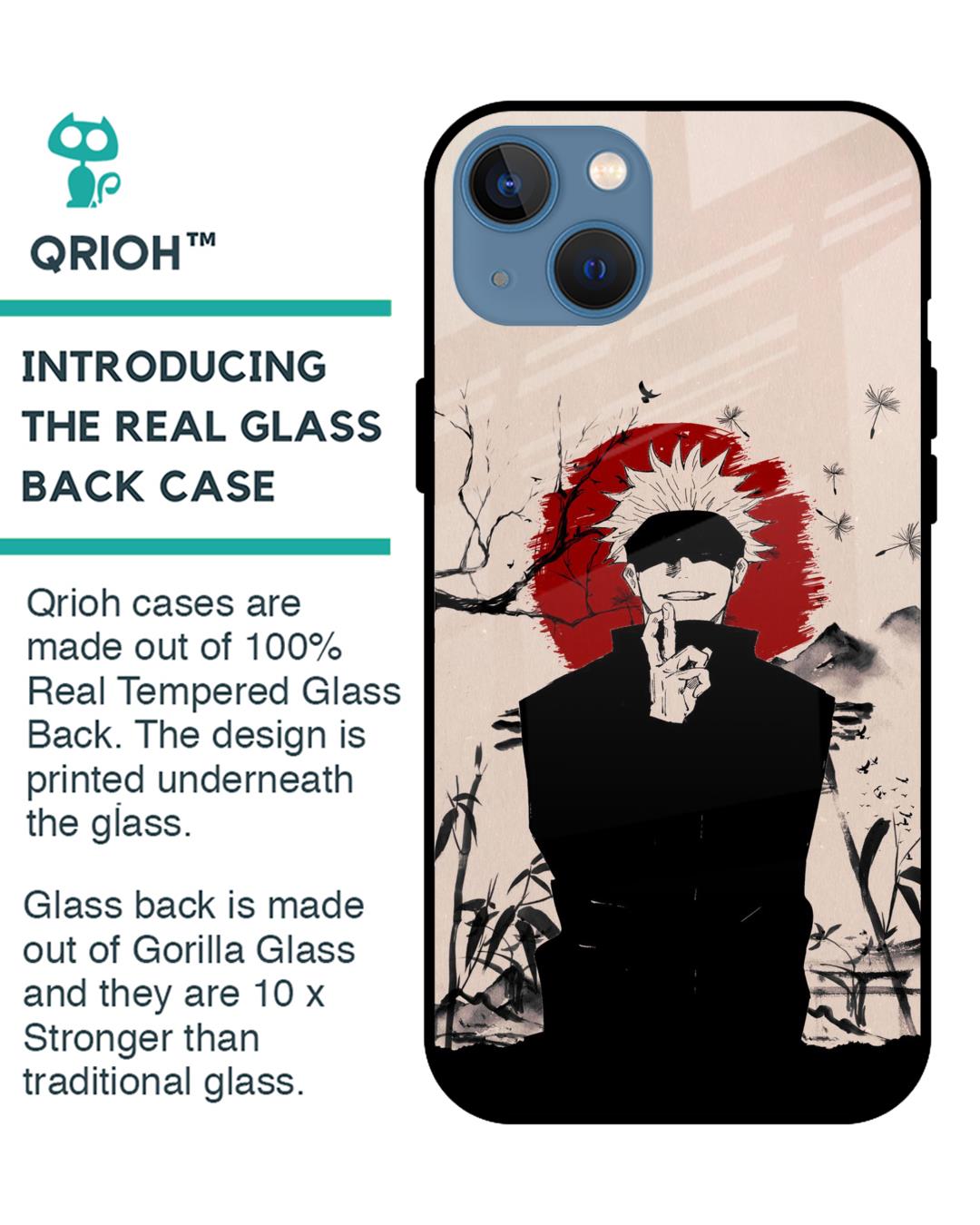Shop Manga Series Premium Glass Case for Apple iPhone 13 (Shock Proof,Scratch Resistant)-Back