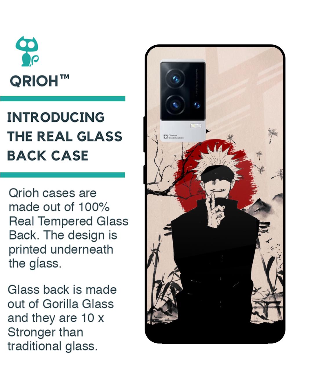 Shop Manga Series Premium Glass Case for IQOO 9 5G (Shock Proof,Scratch Resistant)-Back