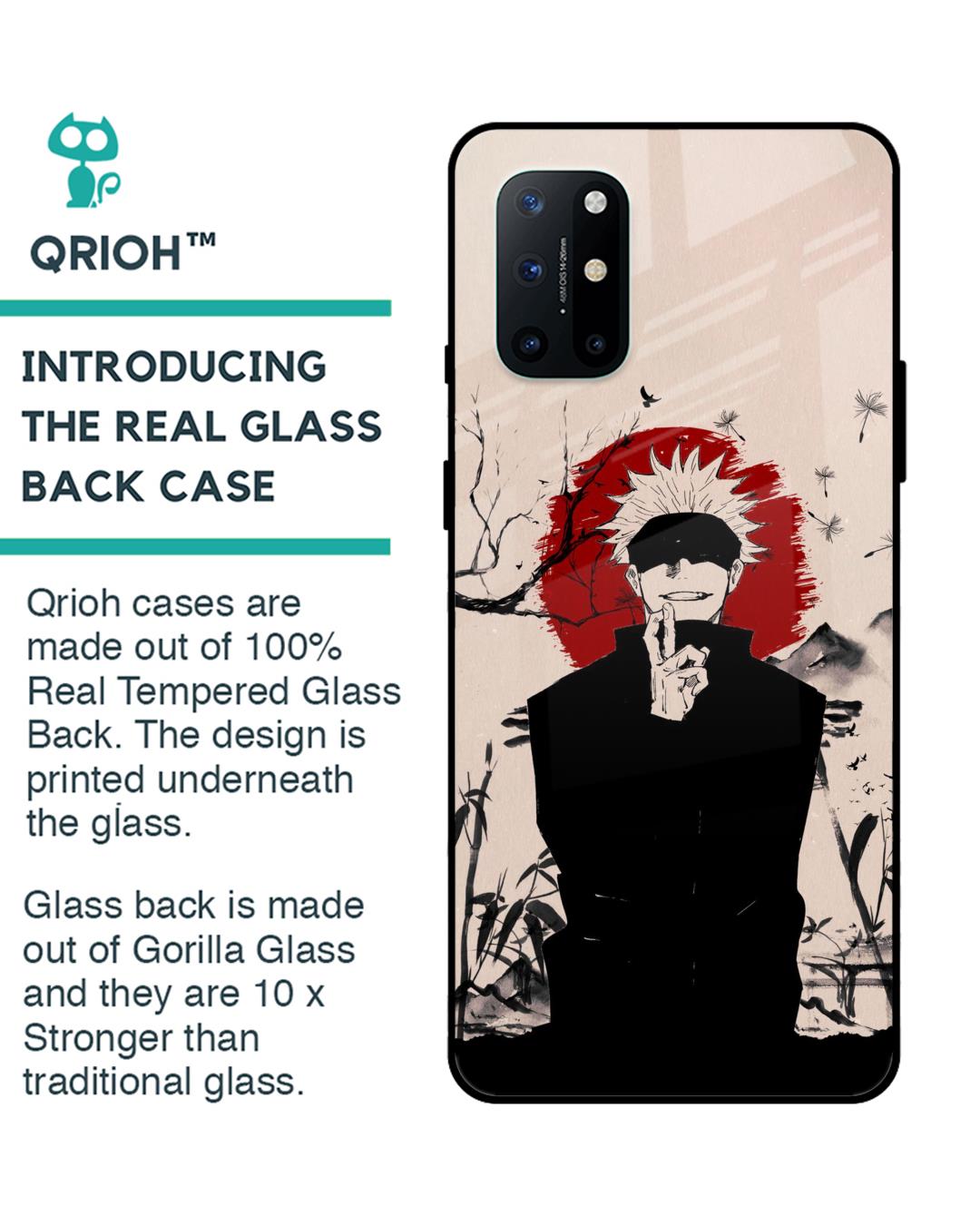 Shop Manga Series Premium Glass Case for OnePlus 8T (Shock Proof,Scratch Resistant)-Back