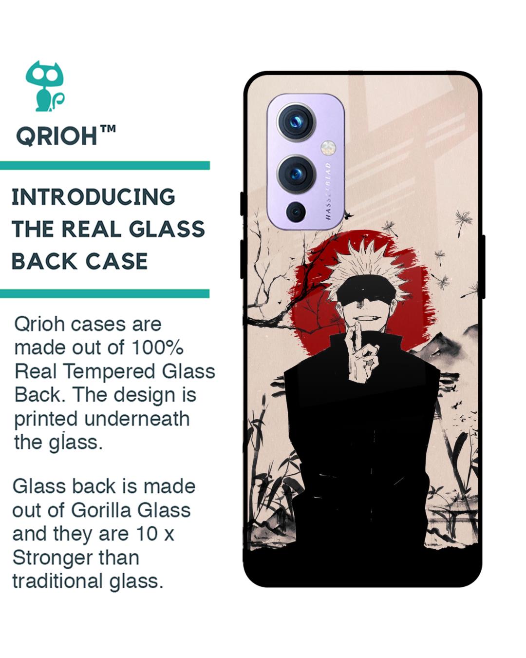 Shop Manga Series Premium Glass Case for OnePlus 9 (Shock Proof,Scratch Resistant)-Back