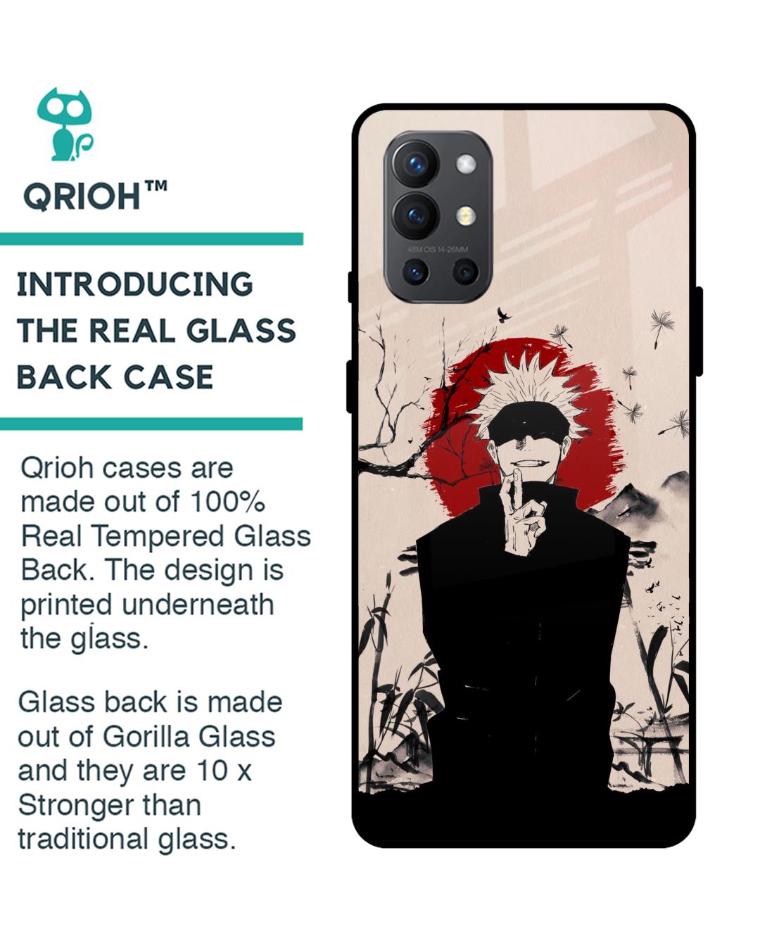 Shop Manga Series Premium Glass Case for OnePlus 9R (Shock Proof,Scratch Resistant)-Back