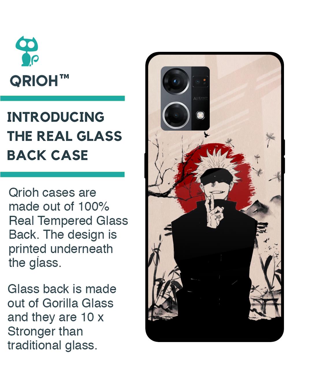 Shop Manga Series Premium Glass Case for Oppo F21s Pro (Shock Proof,Scratch Resistant)-Back