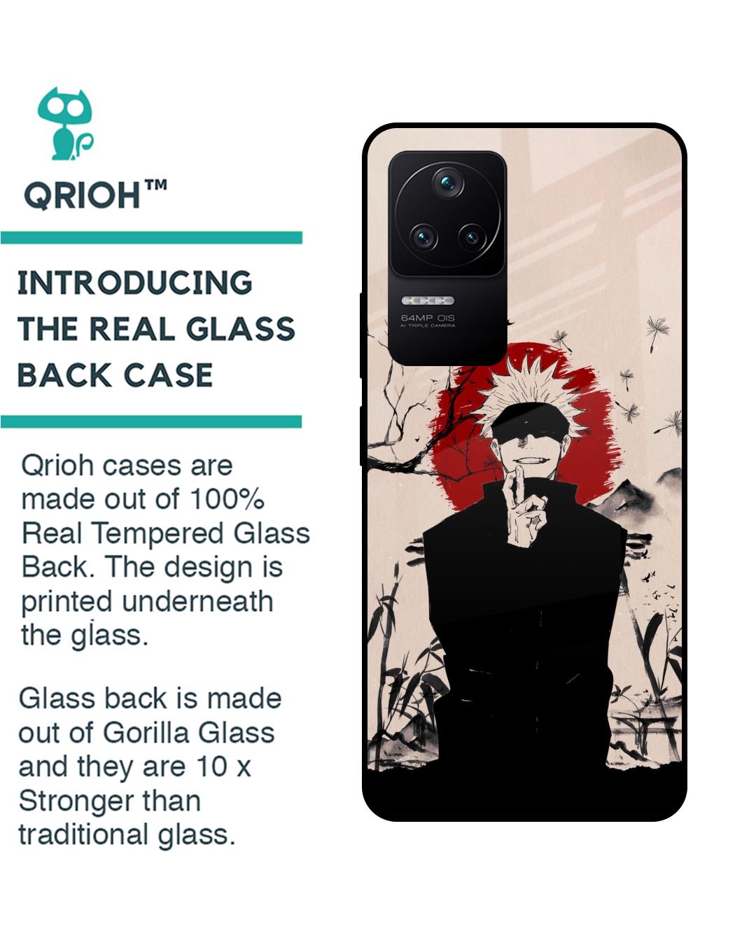 Shop Manga Series Premium Glass Case for Poco F4 5G(Shock Proof, Scratch Resistant)-Back