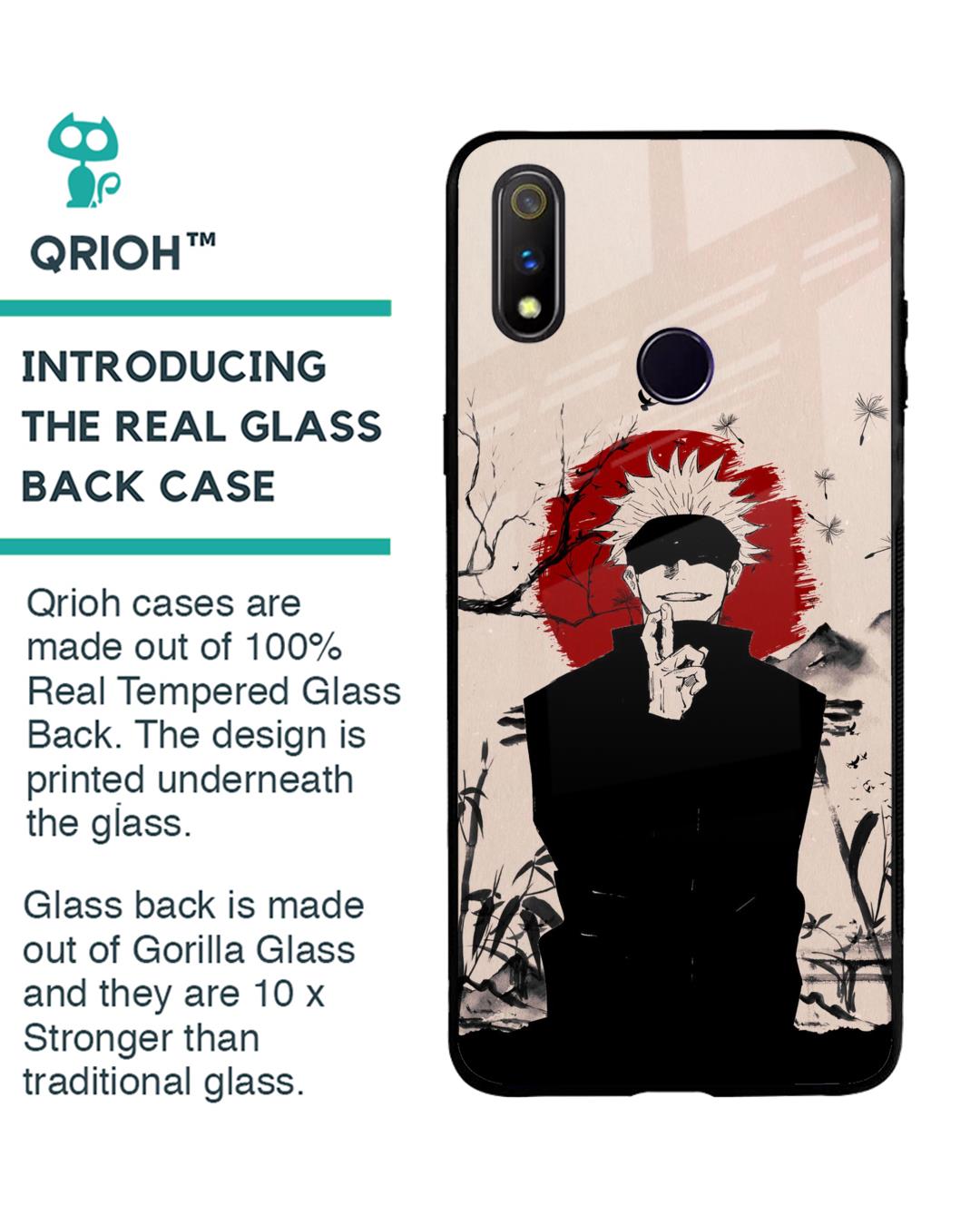 Shop Manga Series Premium Glass Case for Realme 3 Pro (Shock Proof, Scratch Resistant)-Back