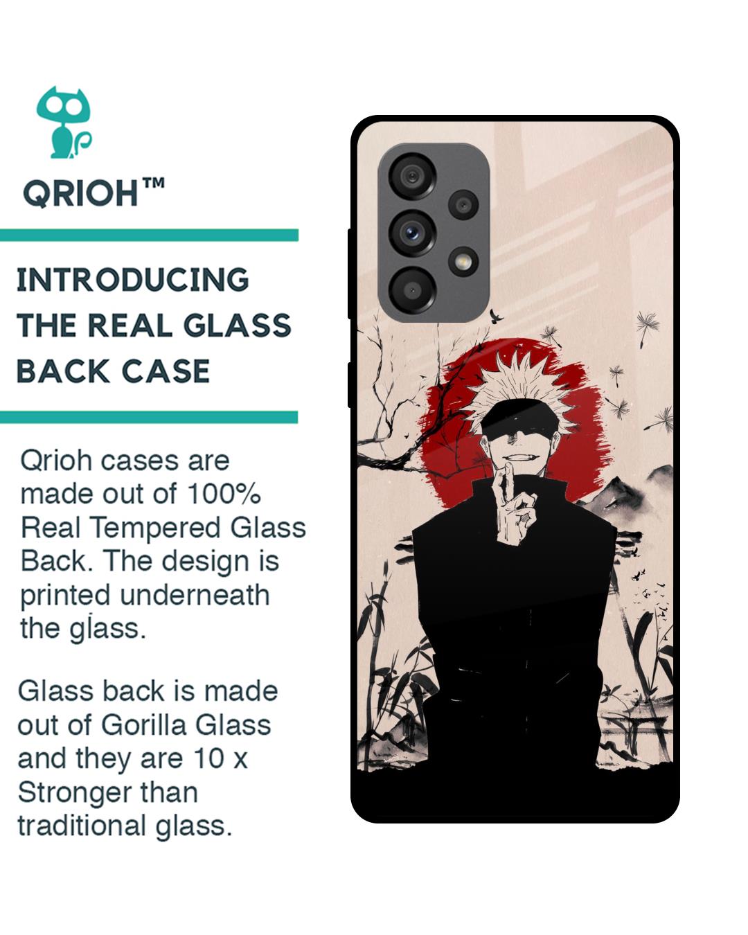 Shop Manga Series Premium Glass Case for Samsung Galaxy A73 5G (Shock Proof,Scratch Resistant)-Back