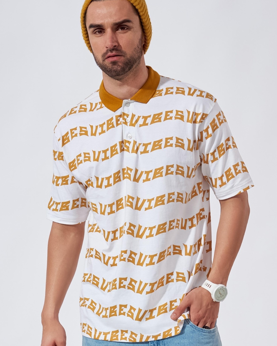 Red Typographic Oversized Men's T-Shirt for Casual Wear