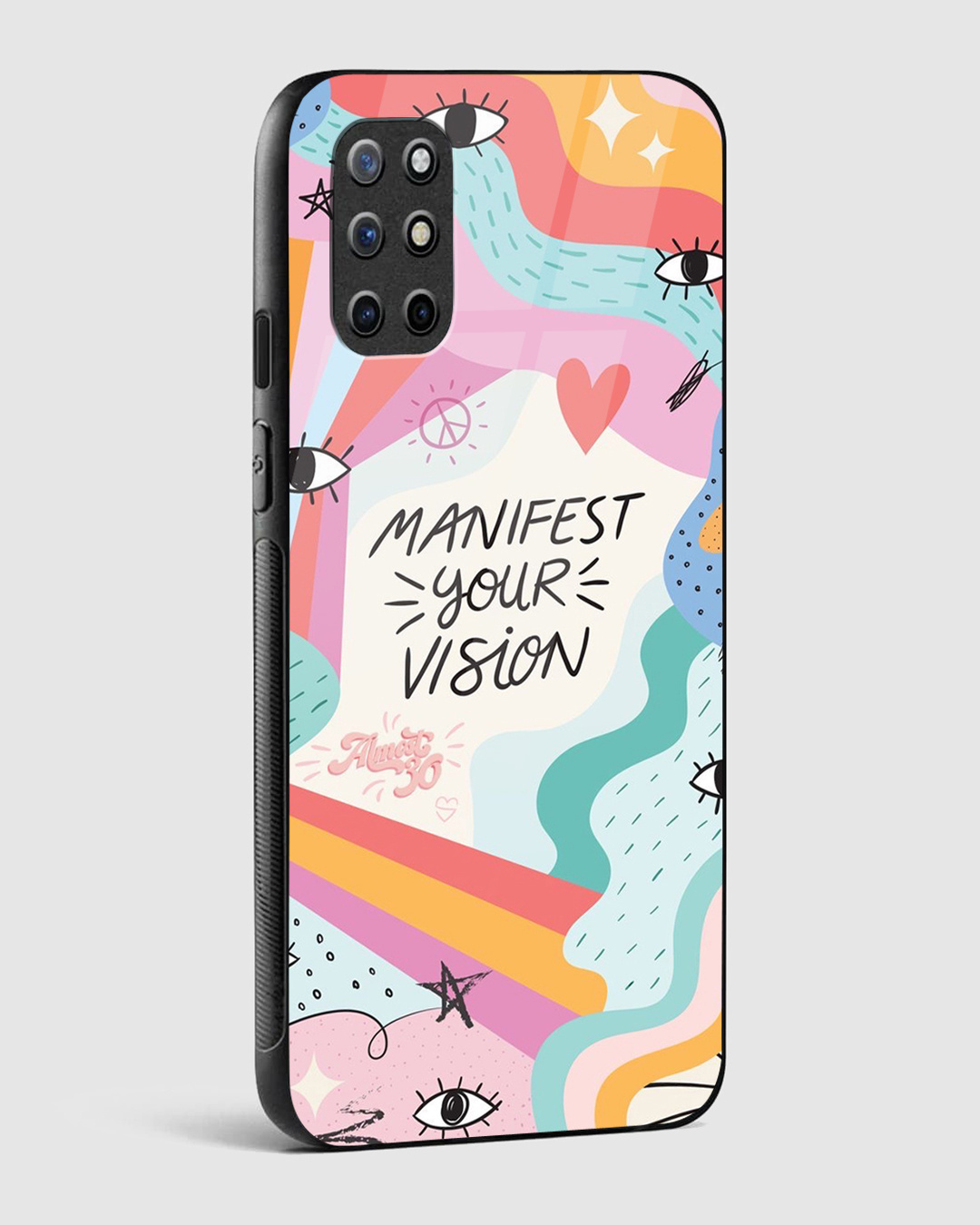 Shop Manifest Your Vision Premium Glass Case for OnePlus 8T-Back
