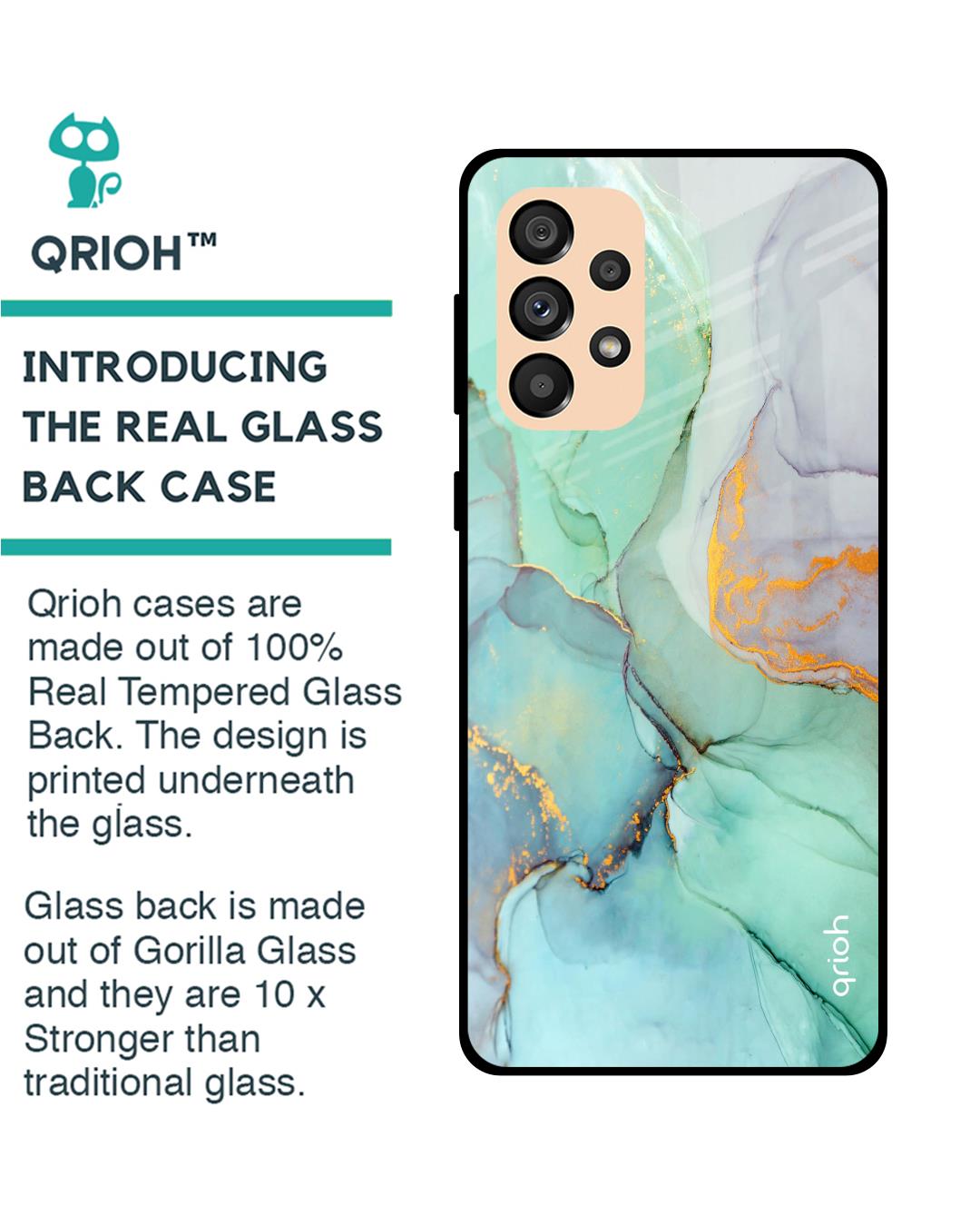Shop Marble Printed Premium Glass Cover for Samsung Galaxy A33 5G (Shock Proof, Light Weight)-Back