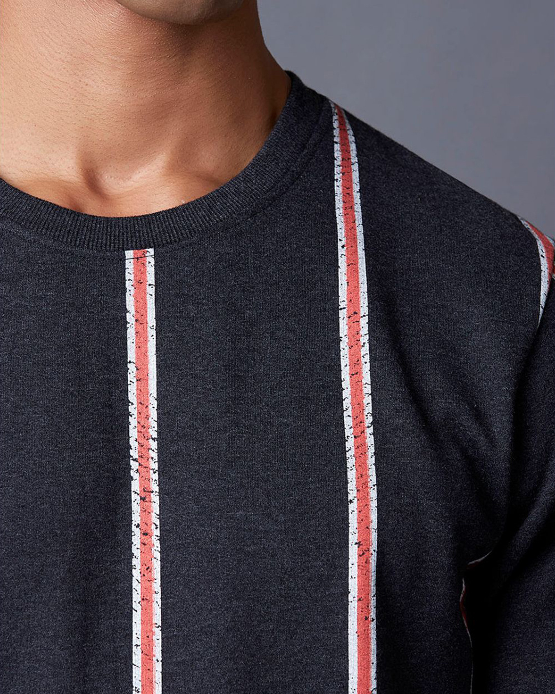 Shop Striped Textured Sweatshirt-Back