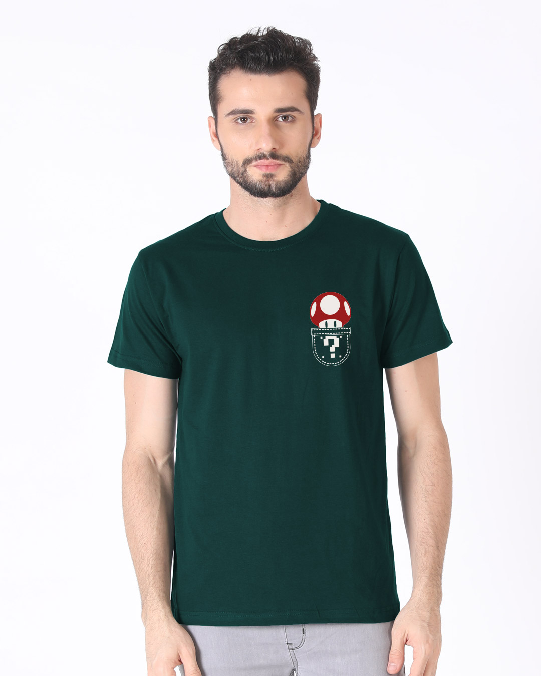 Shop Mario Pocket Half Sleeve T-Shirt-Back