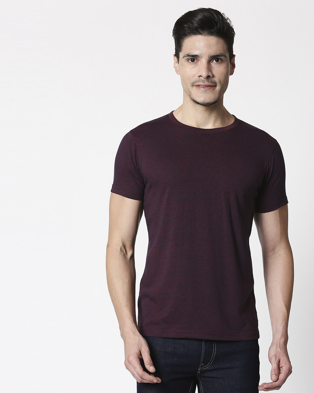 Shop Maroon Half Sleeve Grindle T-Shirt-Back