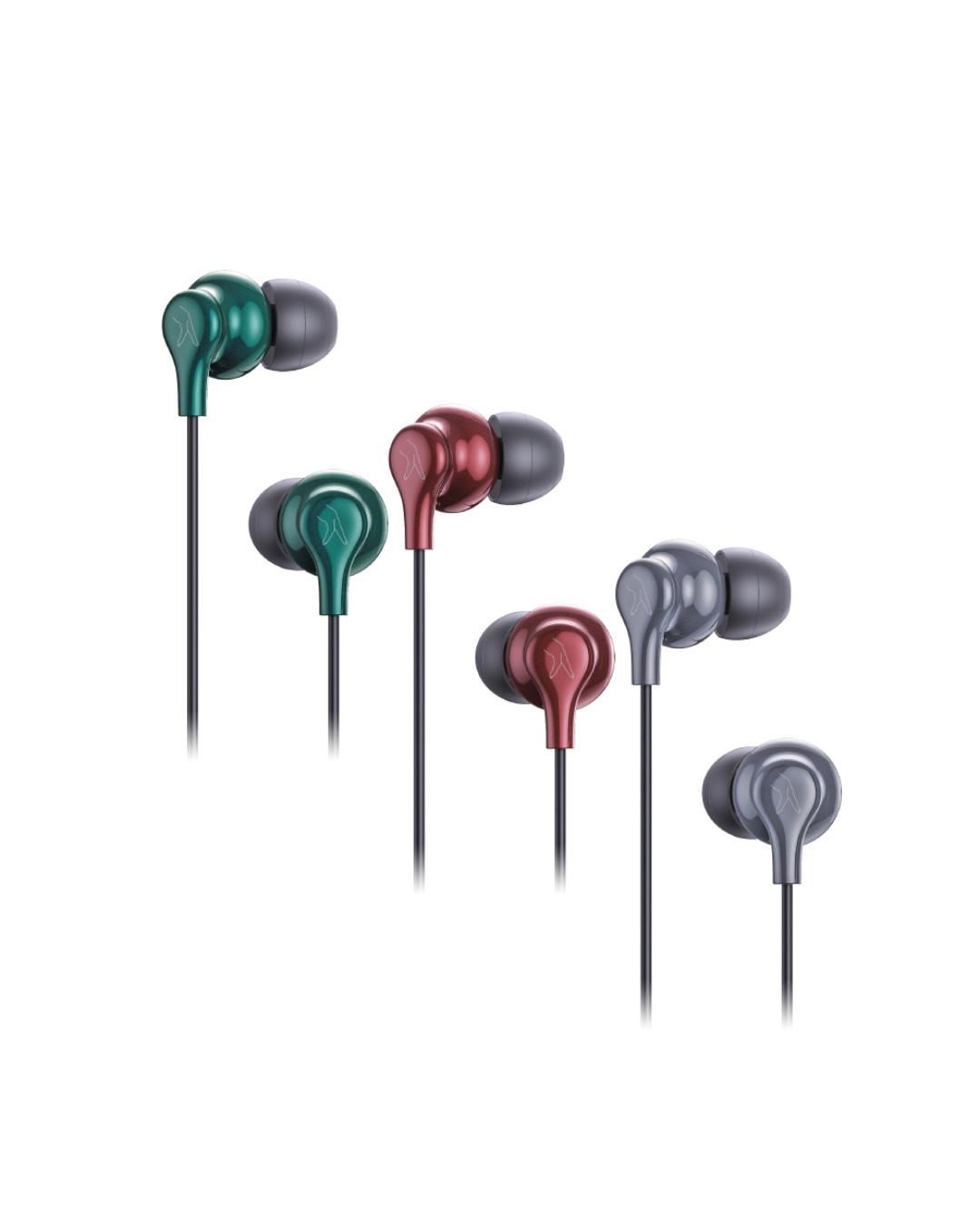Shop Maroon in the Ear Wired Headphones-Back