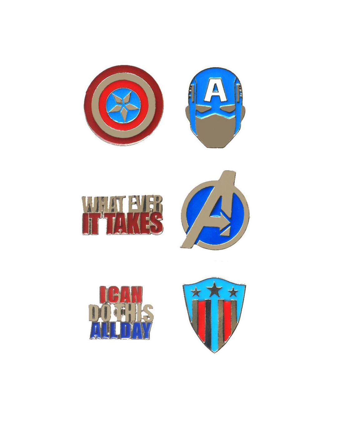 Shop Avengers Captain America Lapel Pin Set-Back