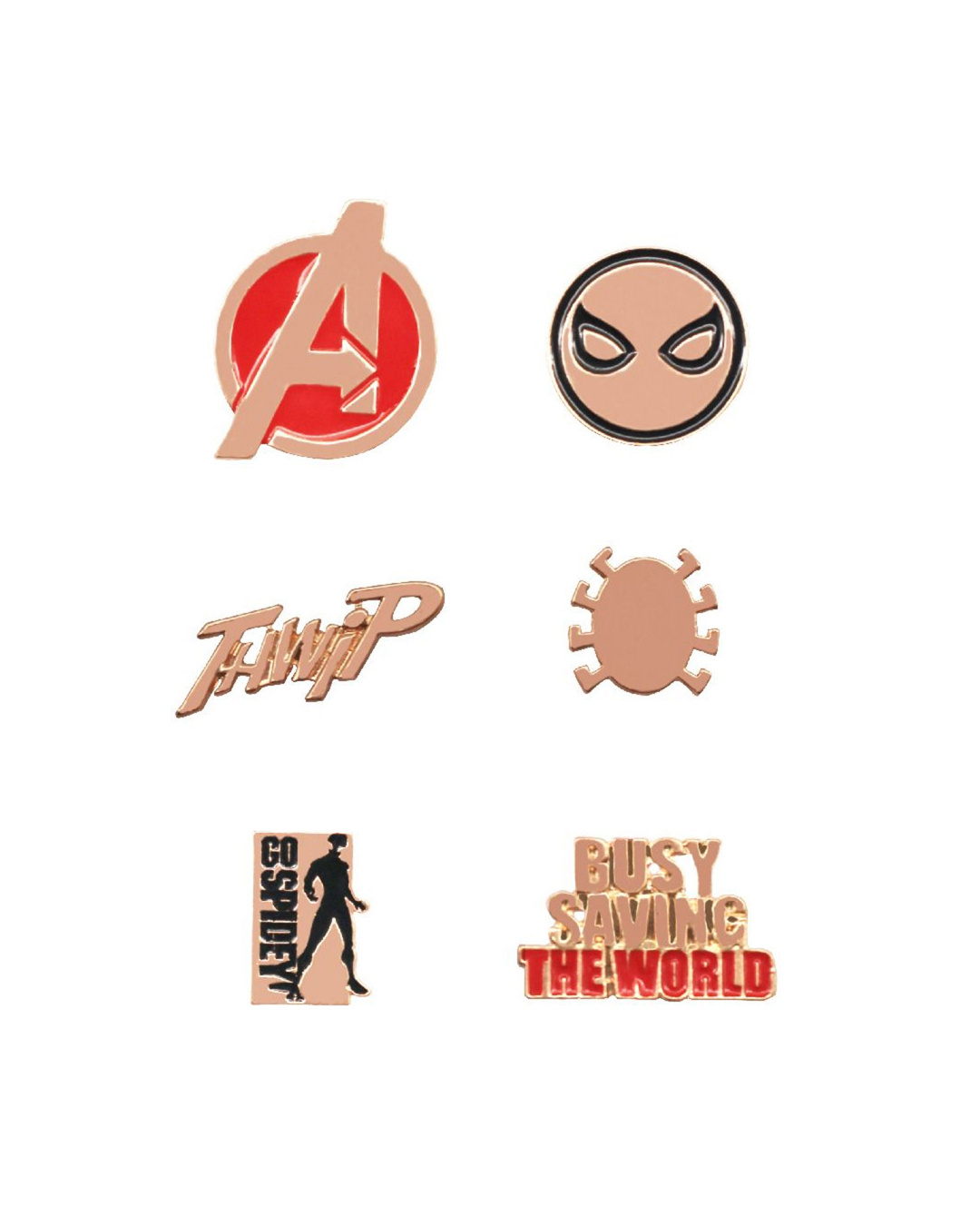 Shop Avengers Spiderman Lapel Pin Set-Back