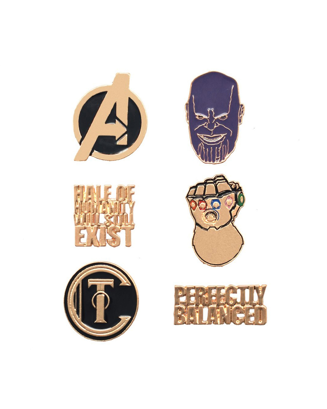 Shop Avengers Thanos Lapel Pin Set-Back