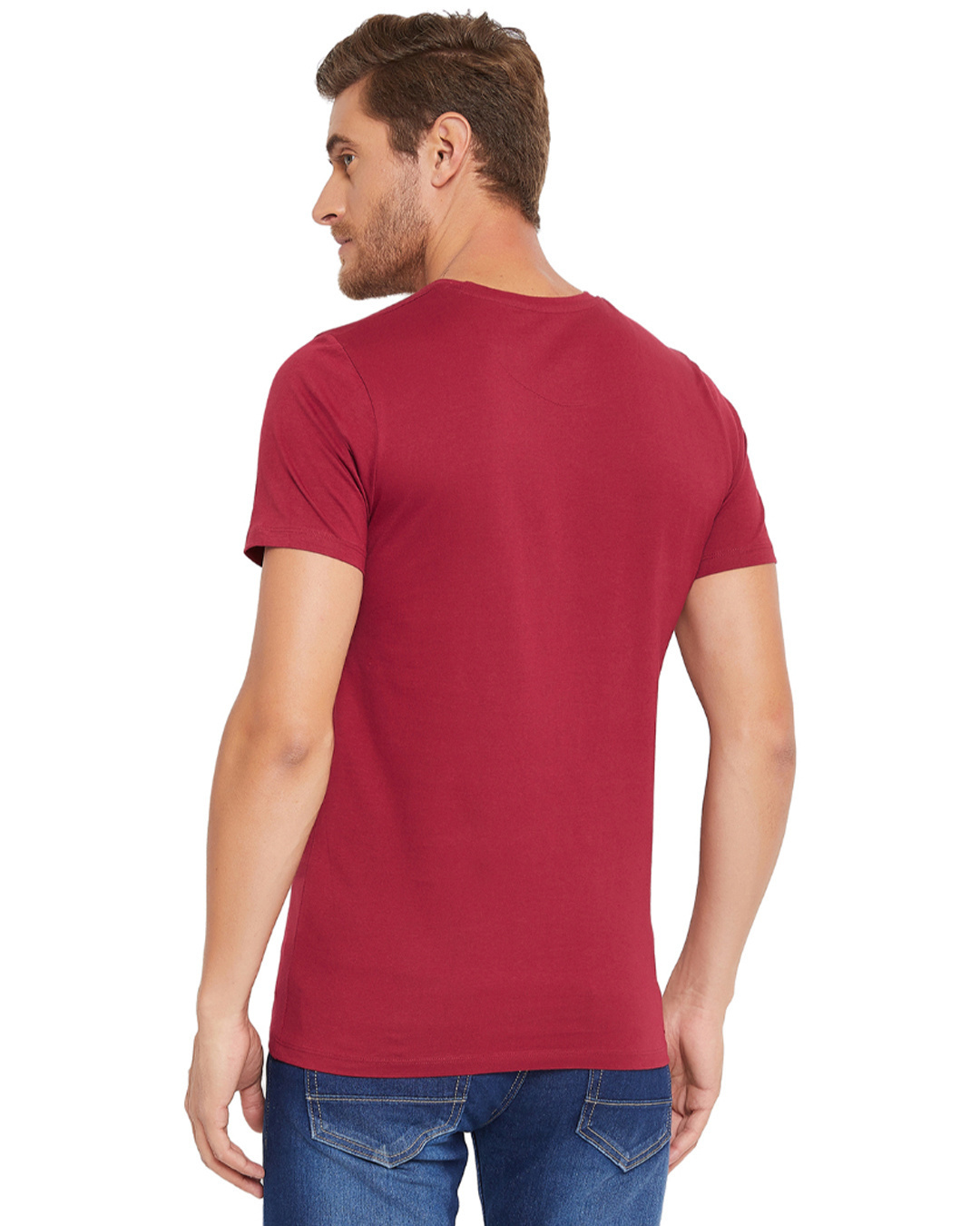 Shop Marvel Avengers Maroon Character Print Mens T Shirt-Back