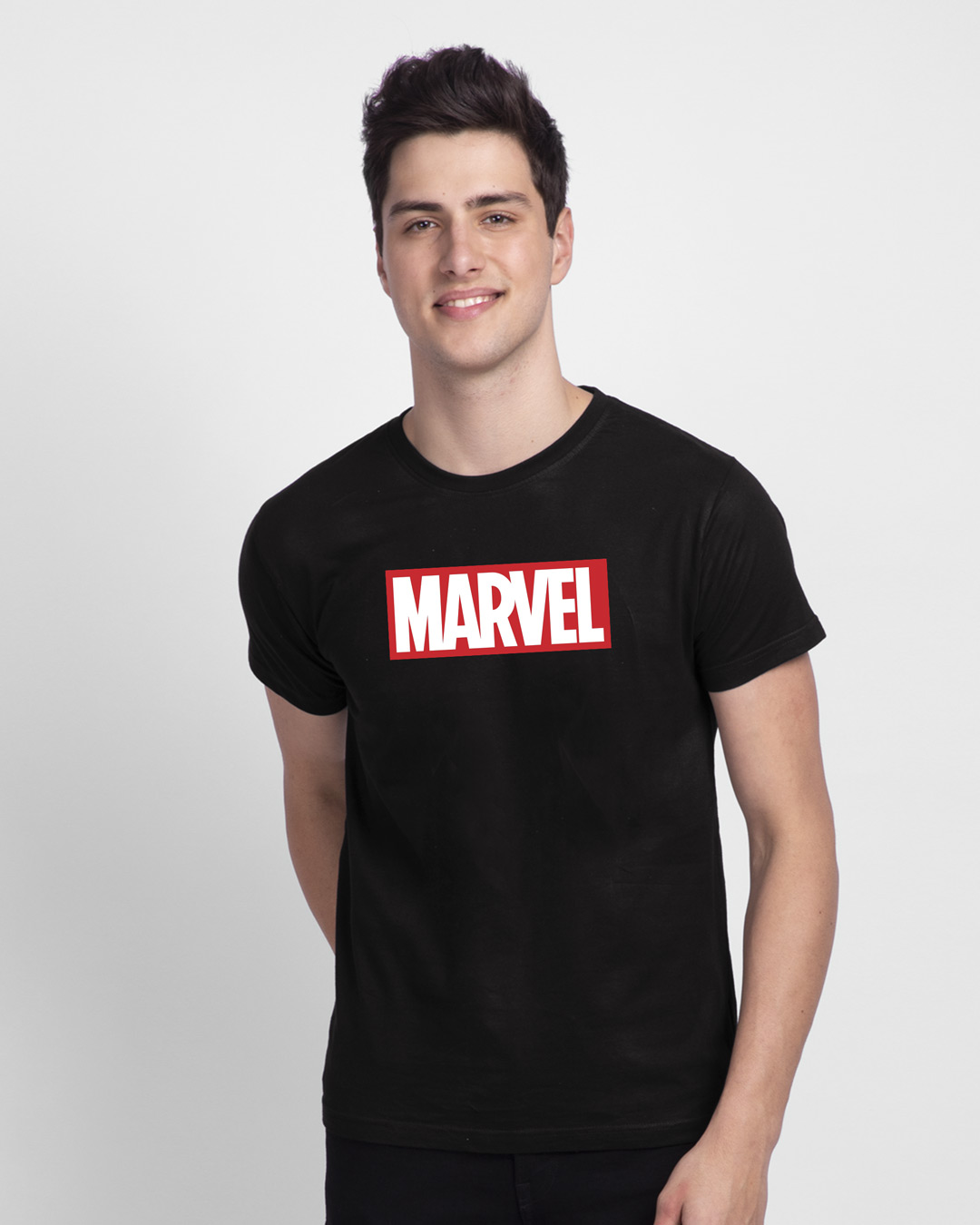 strategi Slumkvarter målbar Buy Marvel Logo Ver 2 Half Sleeve T-Shirt (AVL) for Men Online at Bewakoof