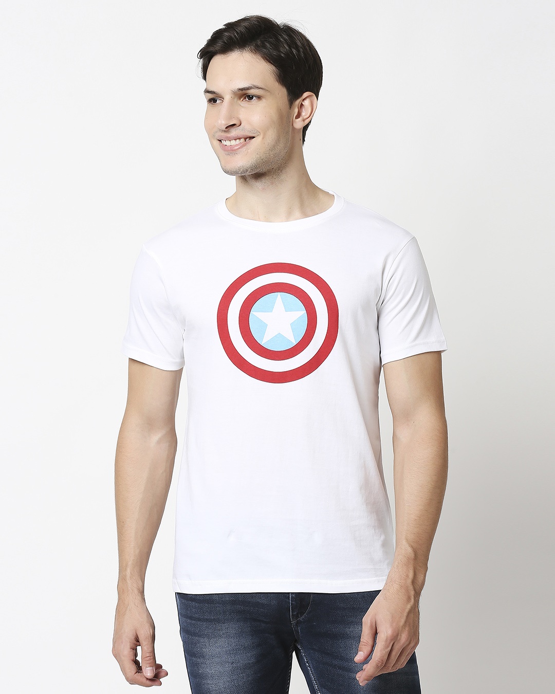 Shop Marvel Shield Half Sleeve T-Shirt-Back