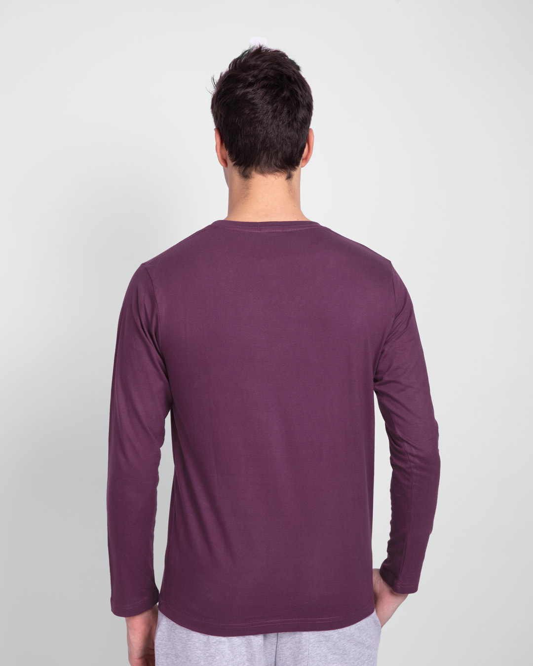 Shop Marvelrine Full Sleeve T-Shirt Deep Purple-Back