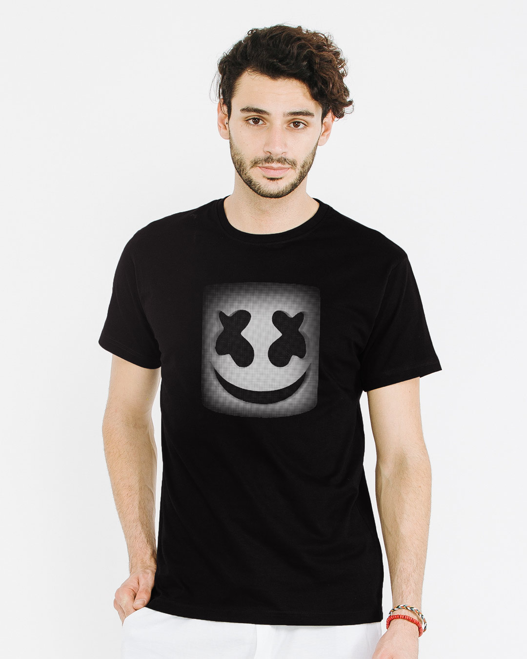 Shop Mask Of Marshmello Half Sleeve T-Shirt-Back