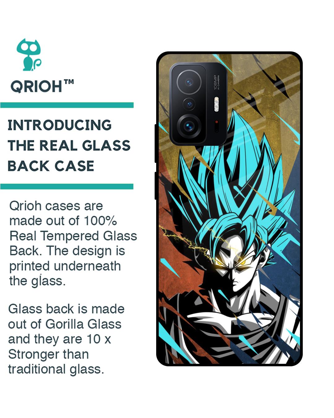 Shop Master Roshi Goku Premium Glass Case for Mi 11T Pro 5G (Shock Proof,Scratch Resistant)-Back