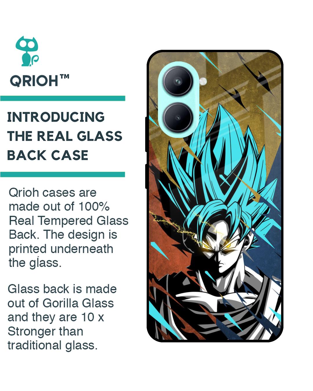 Shop Master Roshi Goku Premium Glass Case for Realme C33(Shock Proof, Scratch Resistant)-Back