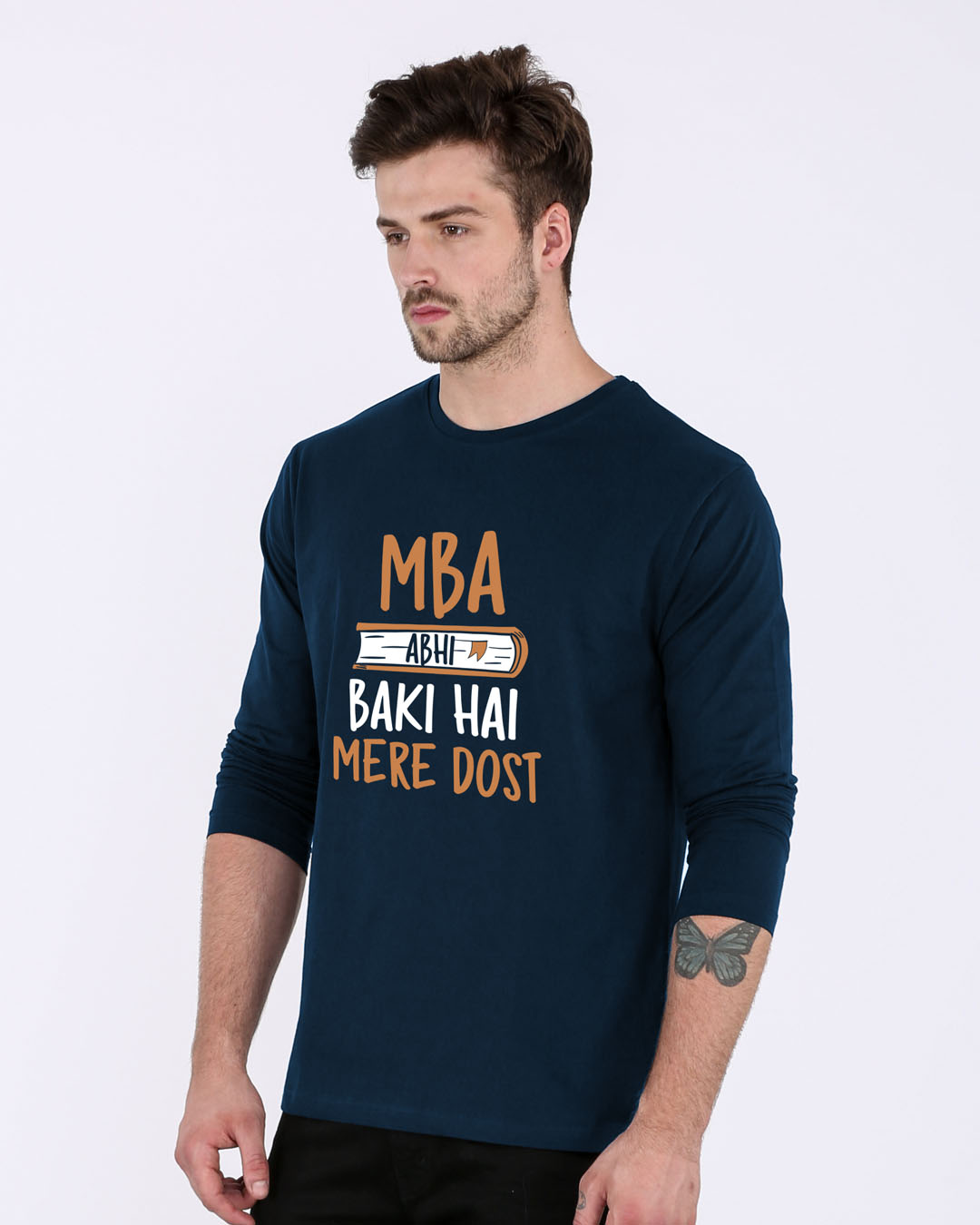 Shop Mba Abhi Baki Hai Full Sleeve T-Shirt-Back